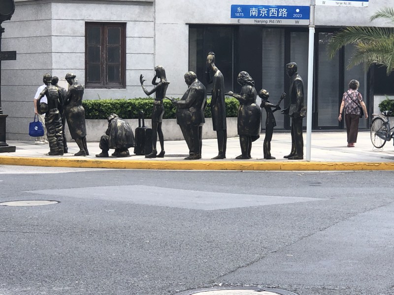 figurines in the street